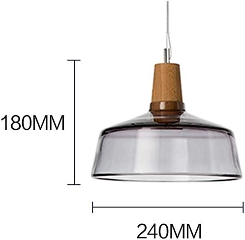 Modern Loft Industrial Glass Pendant Light | Smoked Glass Lampshade