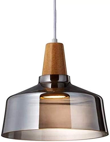 Modern Loft Industrial Glass Pendant Light | Smoked Glass Lampshade