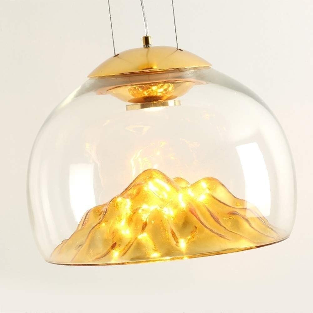 Vintage Brass Industrial Pendant Lamp – Retro Glass Lampshade Suspension Lighting