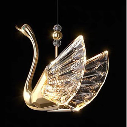 Swan Bedroom Bedside Pendant Lamp, Elegant Decoration, Hanging Line Light, Study Room