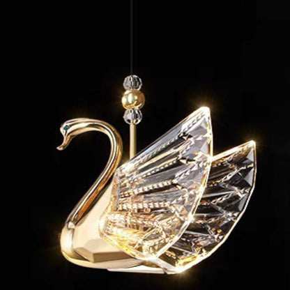 Swan Bedroom Bedside Pendant Lamp, Elegant Decoration, Hanging Line Light, Study Room