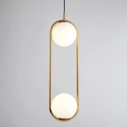 Home Lighting Golden White Bubble Pendant Lamp, Modern Glass Ceiling Light Chandelier